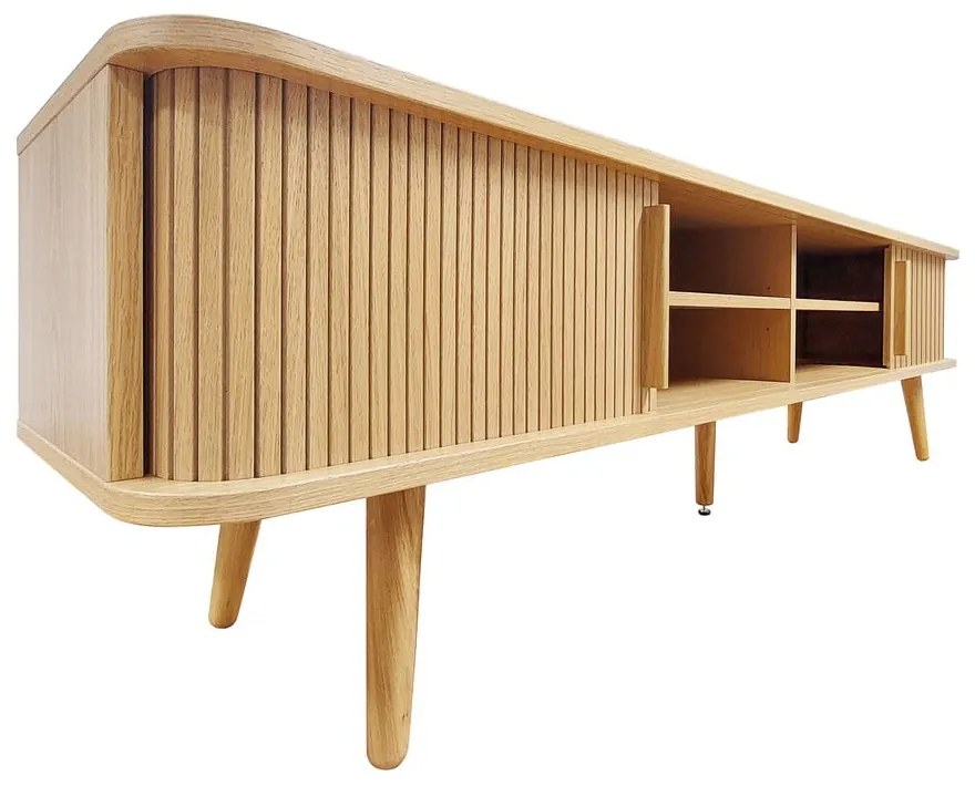 TV stolík v dekore duba v prírodnej farbe 178x50x40 cm Rove – Woodman