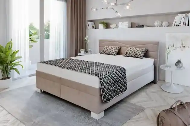 Čalúnená posteľ Windsor 180x200, el. pohon roštov, bez matracov | Biano