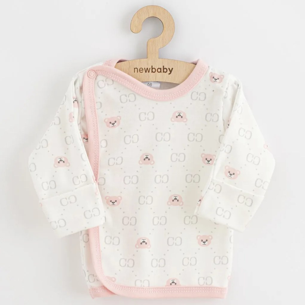 Dojčenská košieľka New Baby Classic II Dievča 3ks ružová, vel. 68 (4-6m)