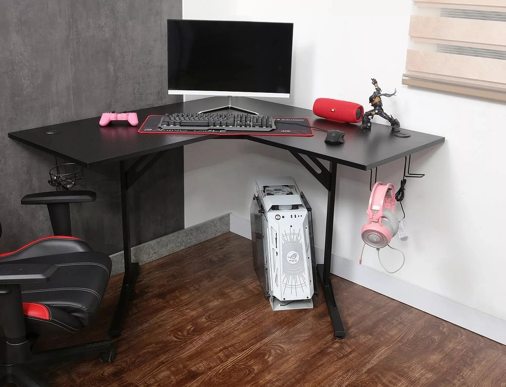 Rohový písací stôl APPEAL 120 cm čierny