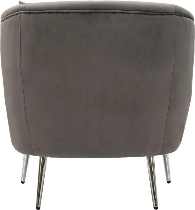 Sivé zamatové kreslo Silvery – Mauro Ferretti