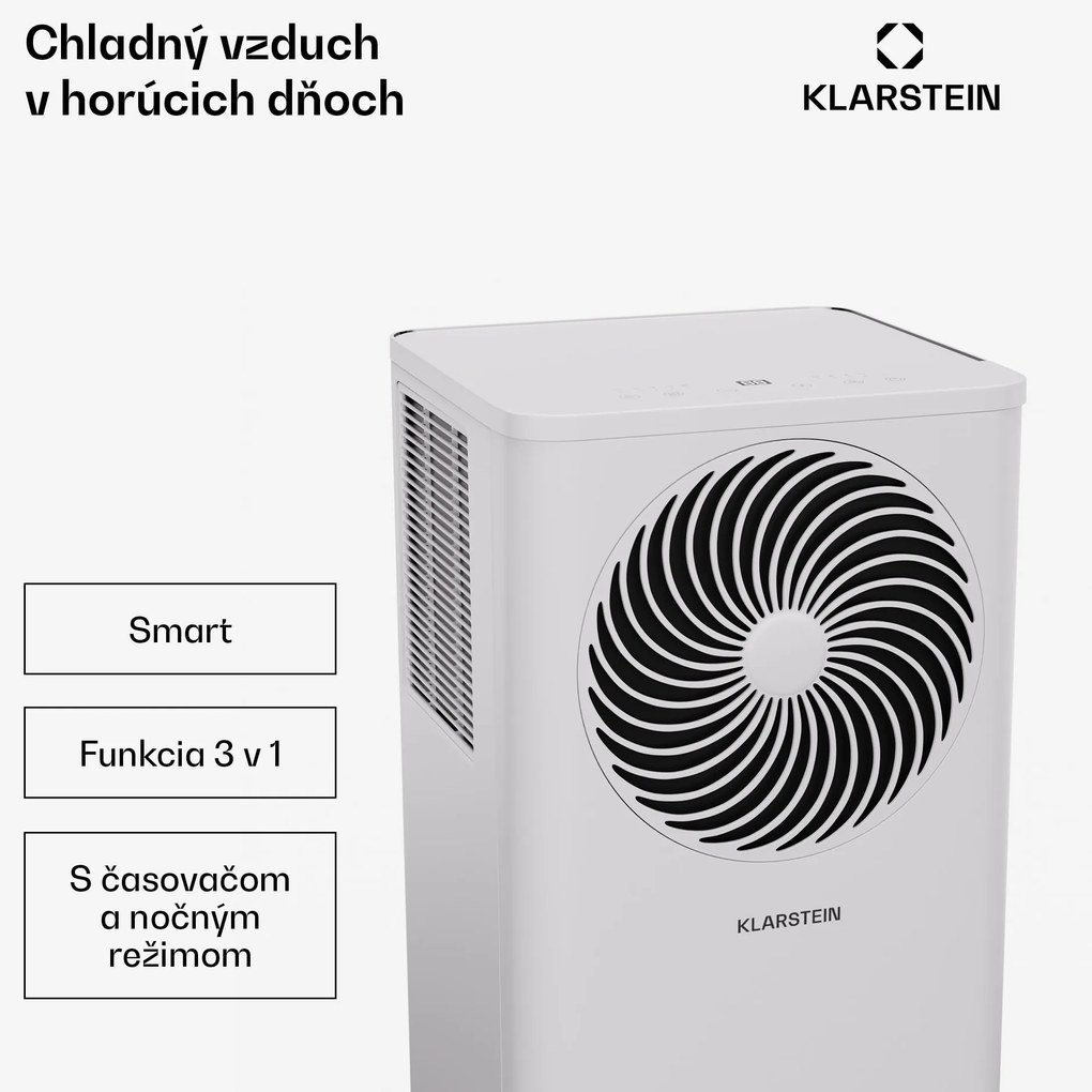 Klarstein Aero Ring 7K, Smart, klimatizácia, 7 000 BTU, mobilná a inteligentná, pre max. 25 m², hlasové ovládanie