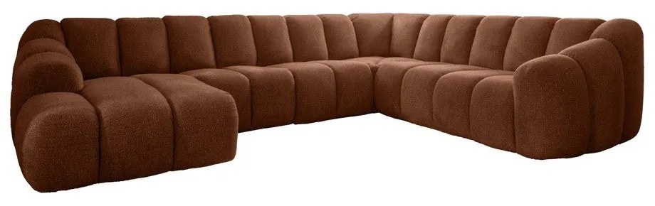 Terakotová rohová pohovka (pravý roh/do tvaru "U") Shell – Miuform