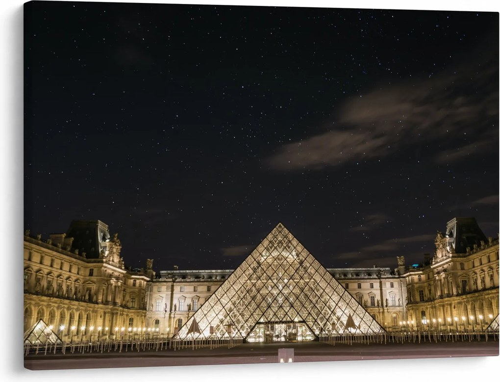 Obraz - Louvre v noci (70x50 cm)