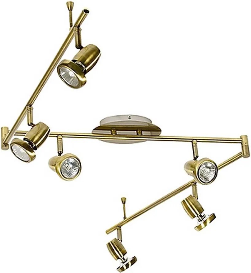 Bodové svietidlo LOTOS 6xGU10/50W/230V zlatá