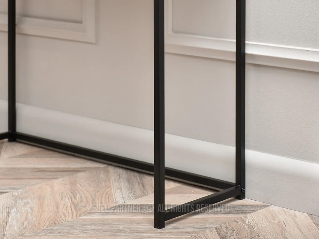 Konzolový stolík Norma M (dub + čierna). Akcia -25%. Vlastná spoľahlivá doprava až k Vám domov. 1110817