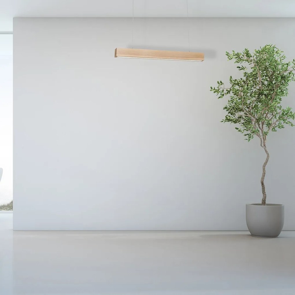 Závesné LED svietidlo Timber, 1x LED 12w, 3000k, drevo