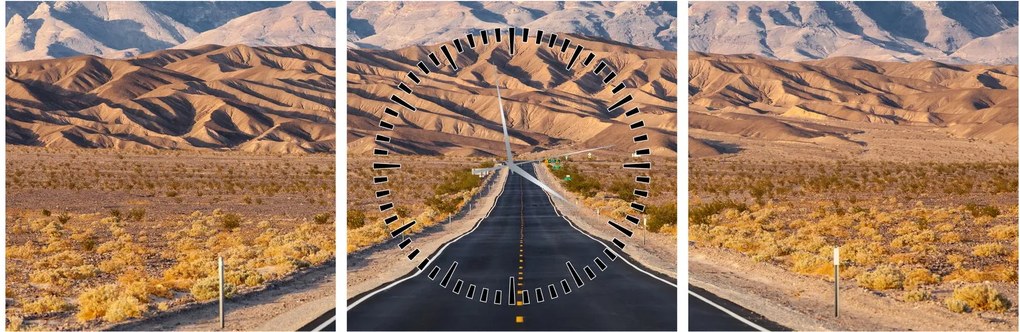 Obraz - Death Valley, Kalifornia, USA (s hodinami) (90x30 cm)
