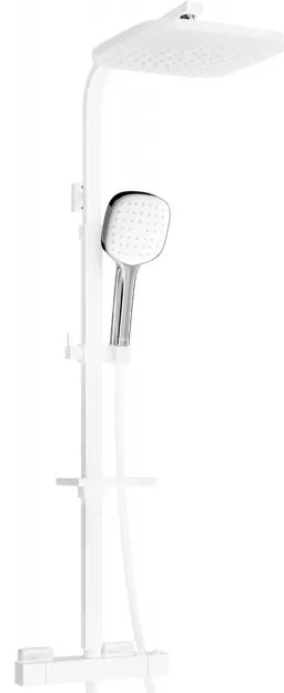 Mexen - CQ33 sprchový set s termostatickou batériou Cube, biela-chrómová, 772503395-21