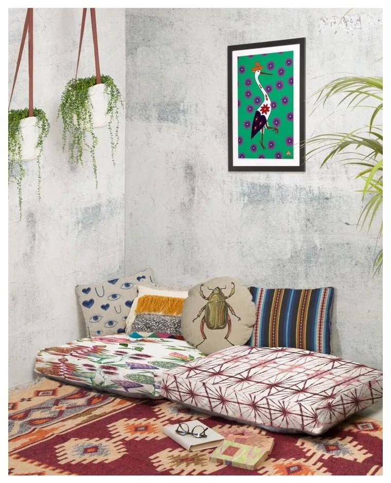 Vankúš na sedenie Madre Selva Flores Salvajes, 60 × 75 cm