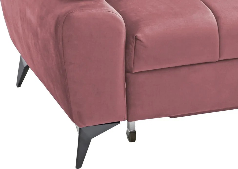 Rohová sedacia súprava Paris, staroružová látka, pravý roh