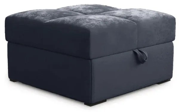 Tmavo sivý taburet ZENOVA s úložným priestorom 65x65 cm