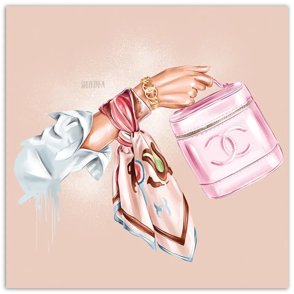 Gario Obraz na plátne Parížska ruka s taškou Chanel - Svetlana Gracheva Rozmery: 30 x 30 cm