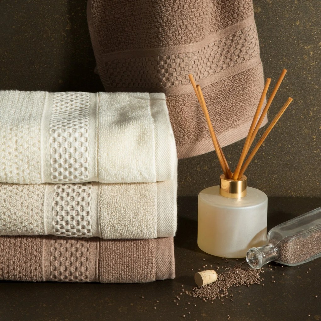 BAVLNENÝ UTERÁK DANNY SADA 6KS 30X50 CM BÉŽOVÁ