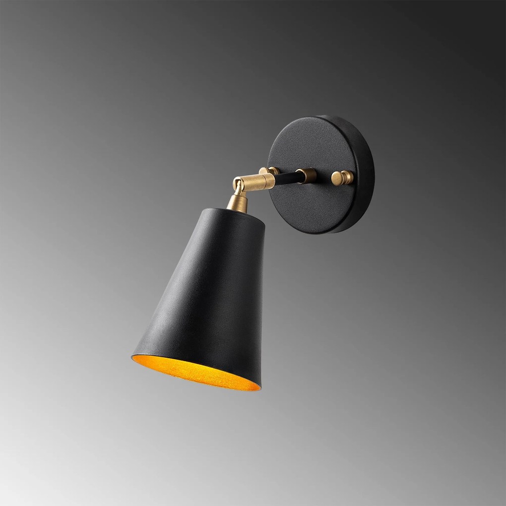 Nástěnná lampa Evander černá