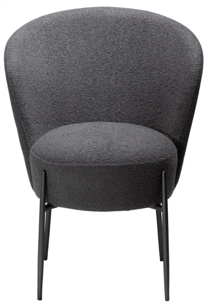 ORBIT ČALÚNENÁ STOLIČKA stone bouclé/antique pewter