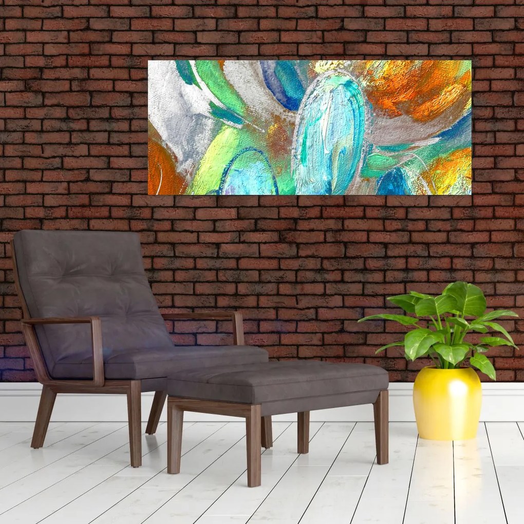 Obraz - Farebná abstrakcia (120x50 cm)