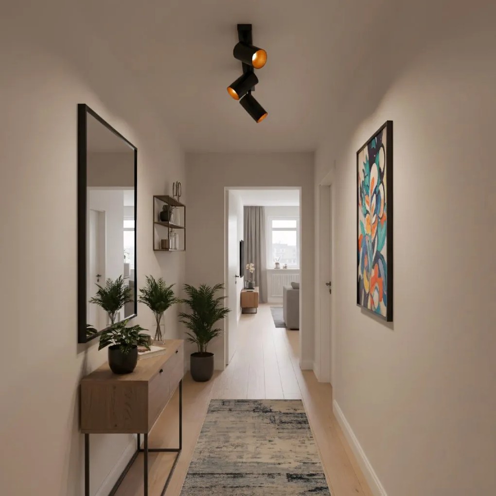 Toolight Toolight, stropné reflektorové svietidlo 4xGU10 60W APP940-4C, čierna, OSW-03858