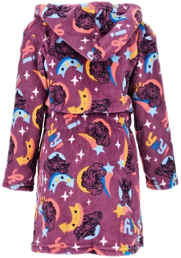 Detský / dievčenský coral fleece župan s kapucňou Tlapková patrola - Paw Patrol, EU 104 Fialová