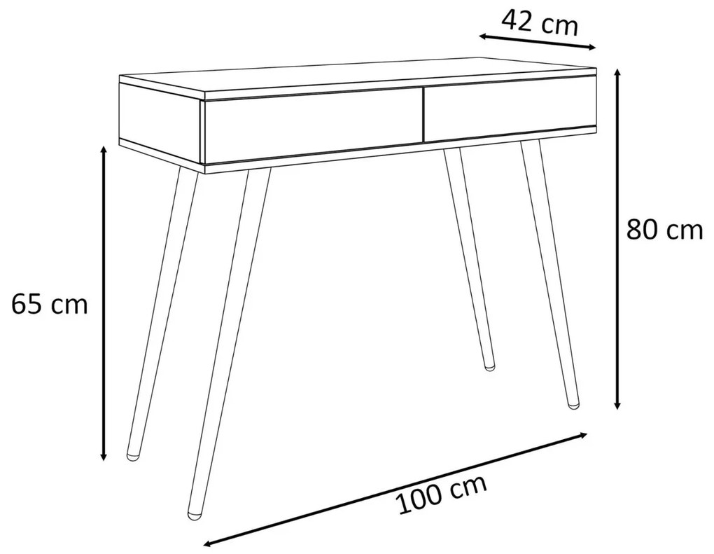 KONZOLA KATHLEEN ČIERNY LESK + ČIERNE NOHY SO ŠUPLÍKMI