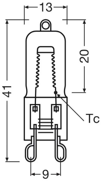 SADA 10x Žiaroviek do rúry HALOPIN G9/40W/230V 2700K - Osram
