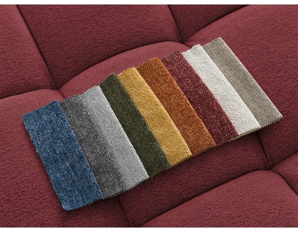 Vínovočervená ženilková rozkladacia/s úložným priestorom rohová pohovka (ľavý roh/do L) Everest – Bobochic Paris