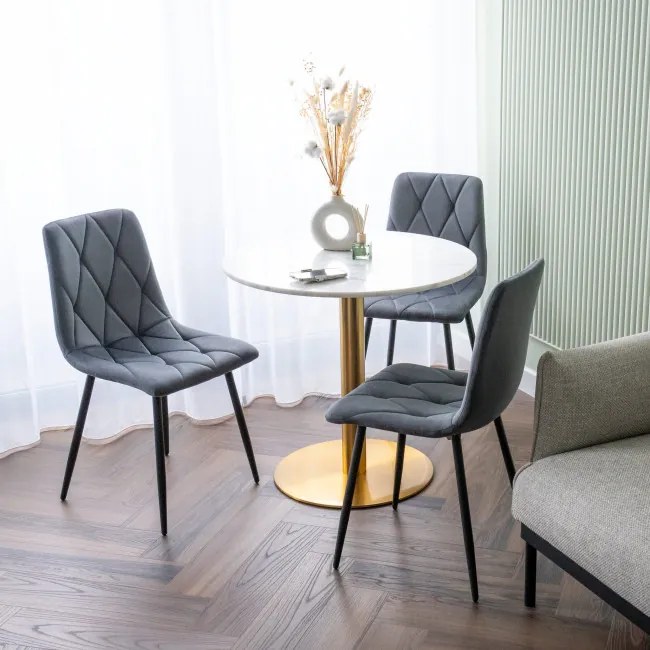 Jedálenská stolička MADISON zamatová, grafitová