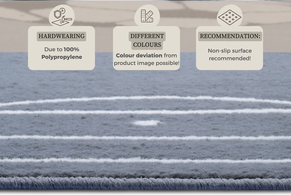 Hanse Home, Detský koberček Adventures 105527 Mouse, 200x290, šedá, detská izba