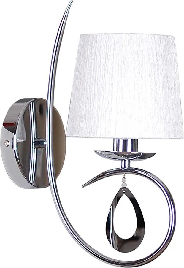 Nástenná lampa ARNIKA 1xE14/40W/230V lesklý chróm/biela