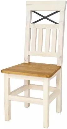 WOSK Drevená stolička z masívu STEEL SEL 15 Farba nábytku:: K01 - Svetlý vosk, Farba dosky:: K01 - Svetlý vosk