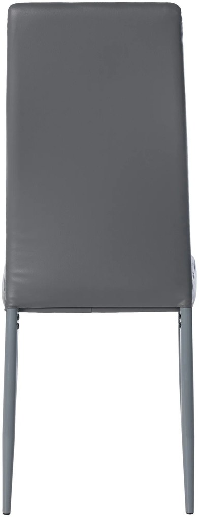 Jedálenská stolička Mayfair - koženka - Sivá