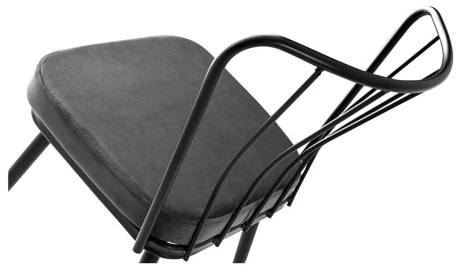 Antracitové kovové jedálenské stoličky v súprave 2 ks Yildiz – Kalune Design