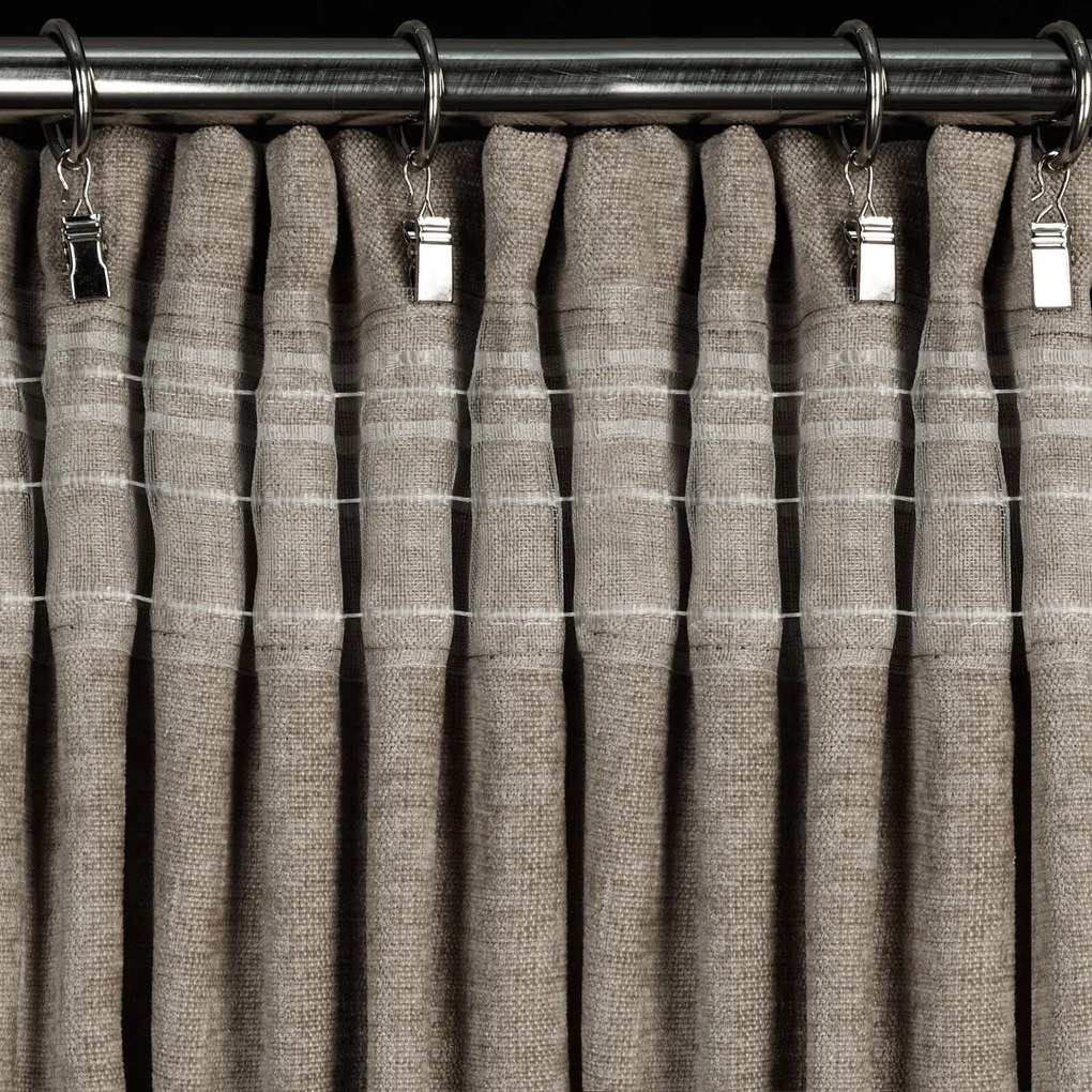 ZÁVES NA PÁSKE VANI 140X270 CM BÉŽOVÁ