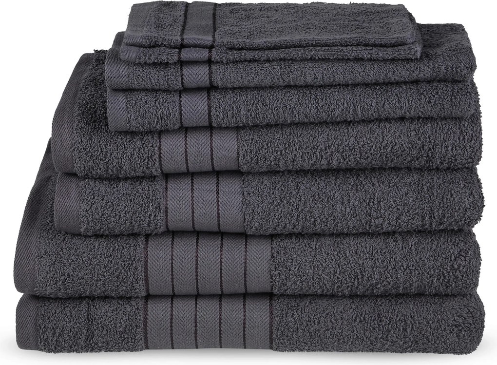 XXXLutz SADA FROTÉ UTERÁKOV, antracitová - Kúpeľňový textil - 003956023101