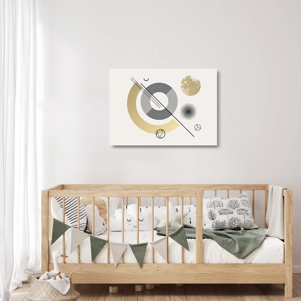 Sklenený obraz - Geometrické tvary N⁰2 (70x50 cm)