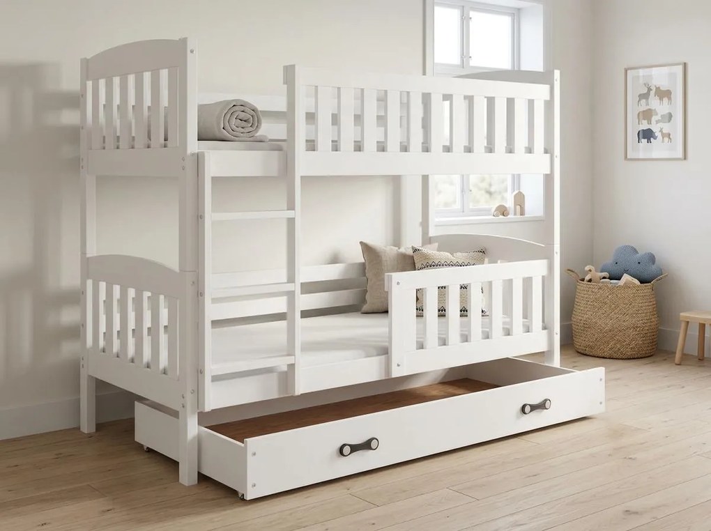 Poschodová posteľ KUBO 200x90 | biela