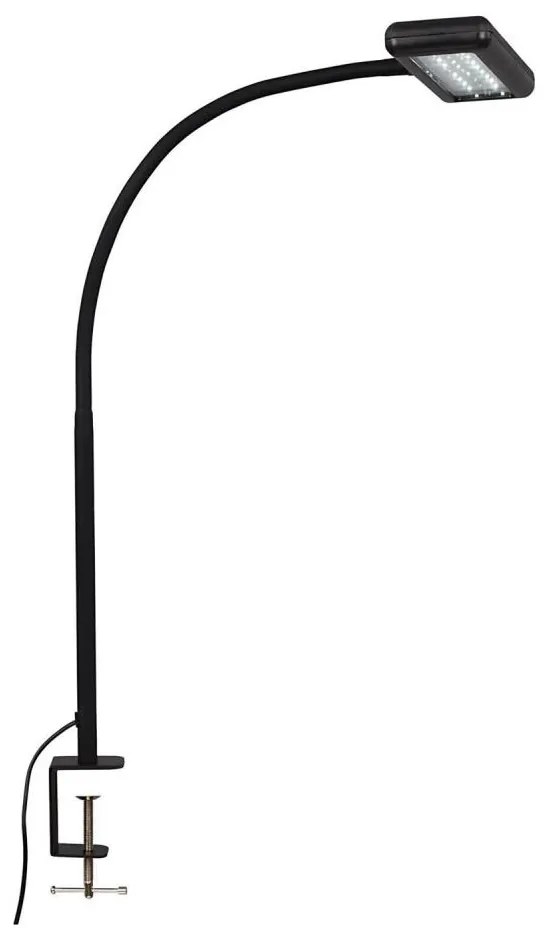 Brilo - LED Flexibilná stolná lampa s klipom TRASNA LED/7,5W/230V čierna