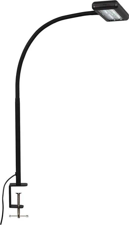 Brilo - LED Flexibilná stolná lampa s klipom TRASNA LED/7,5W/230V čierna