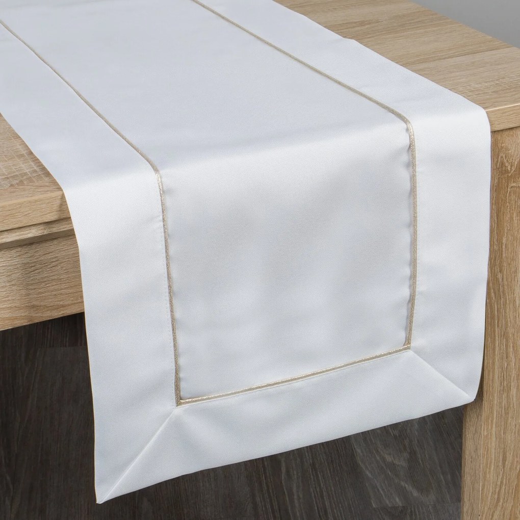 BEHÚŇ NA STÔL MADELE 40X140 CM BIELY