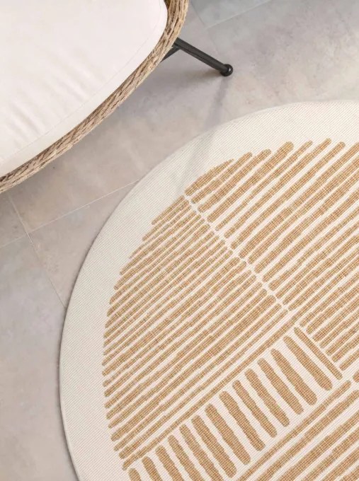 Koberec Ted Baker Haringey Bounds naturálny / biely kruh