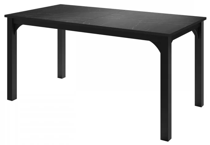 Rozkladací jedálenský stôl Limaino 160, Farby: čierna / dub craft zlatý