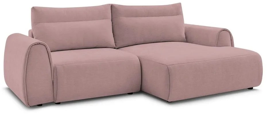 Svetloružová rohová pohovka Aden – Bobochic Paris