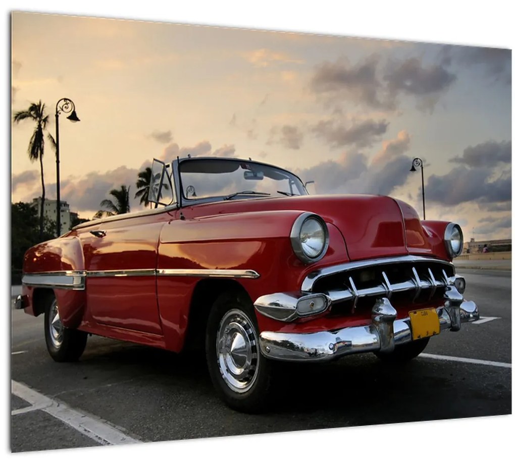 Sklenený obraz autá (70x50 cm)