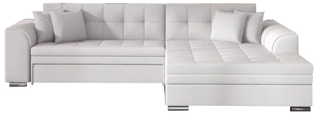 Rohová rozkladacia sedačka SORENTO, 294x80x196, soft017white, pravá
