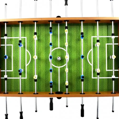 vidaXL Stolný futbal oceľ 60 kg 140x74,5x87,5 cm bledohnedý a čierny-
