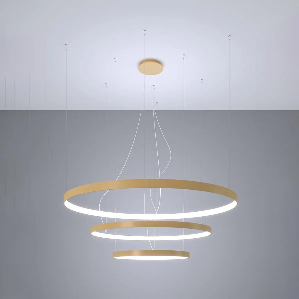 Závesné LED svietidlo Rio 3 55/78/110, 3x LED 150w, 3000k, g