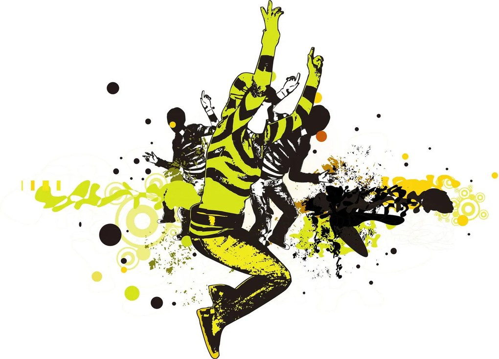 Sklenený obraz - Street dance (70x50 cm)