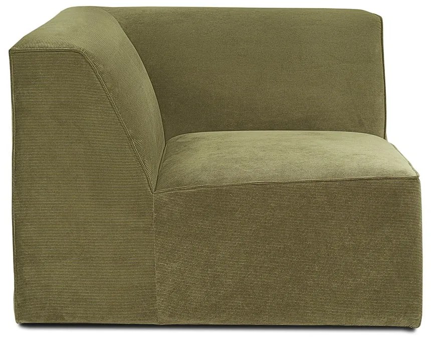 Zelený menčestrový modul pohovky Sting - Scandic