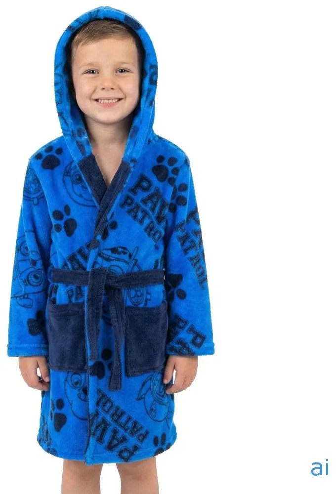 Chlapčenský župan s kapucňou Paw Patrol, EU 110 Modrá