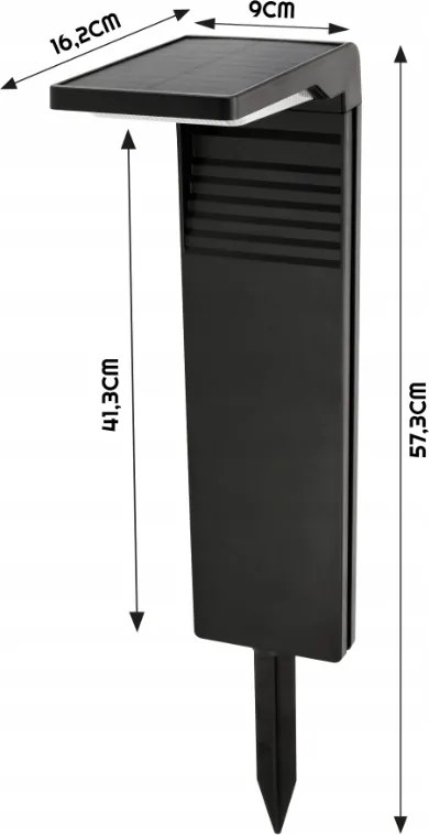 SADA 4 solárnych LED záhradných lámp na záhradné stĺpiky so senzorom súmraku